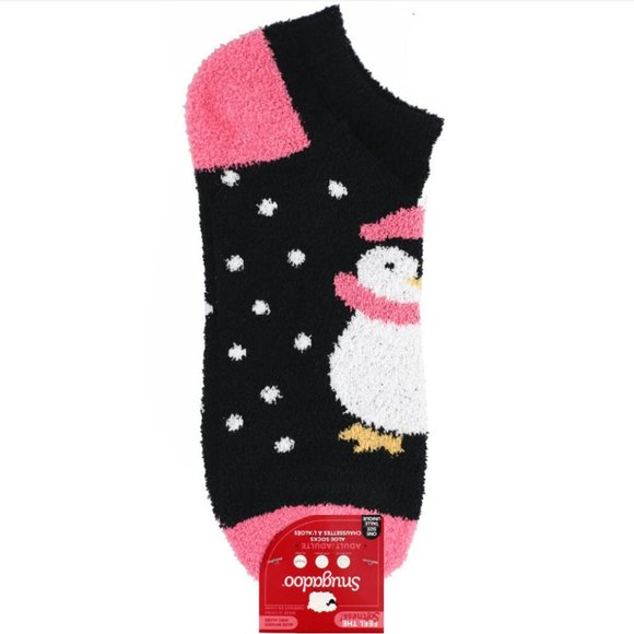 Fuzzy Penguin Footie Slipper Socks - Picture 3 of 5